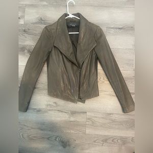 Vince Women's Brown 100% Leather Jacket Size Medium
